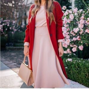 Maje Paris Elegant Rose Long Sleeve Dress Sz 3 (us 2)